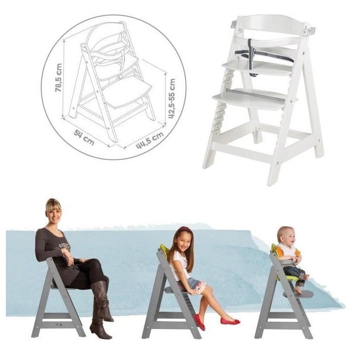 Chaise haute évolutive - ROBA - SIT UP CLICK & FUN - Plateau repas amovible - Hauteur réglable - Jusqu'a 70 Kg - Bois Laqué B Chaise haute évolutive - ROBA - SIT UP CLICK & FUN - Plateau repas amovible - Hauteur réglable - Jusqu'a 70 Kg - Bois Laqué B