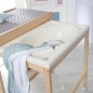 Table a langer avec baignoire coulissante - ROBA - Inclus matelas depérlant Roba style Gris - Tablette de rangement - Bois Natu
