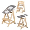 ROBA Chaise Haute Évolutive Born Up 2 en 1 + Transat Inclinable - Ste