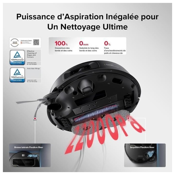ROBOROCK SAROS Z70 - Aspirateur Robot Laveur - Bras articulé OmniGrip - Puissance 22000 Pa - Conception Ultra Fine ROBOROCK SAROS Z70 - Aspirateur Robot Laveur - Bras articulé OmniGrip - Puissance 22000 Pa - Conception Ultra Fine