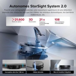 ROBOROCK SAROS Z70 - Aspirateur Robot Laveur - Bras articulé OmniGrip
