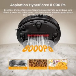 ROBOROCK QR 598 - Aspirateur Robot Laveur - 8000 Pa - Station Multifon