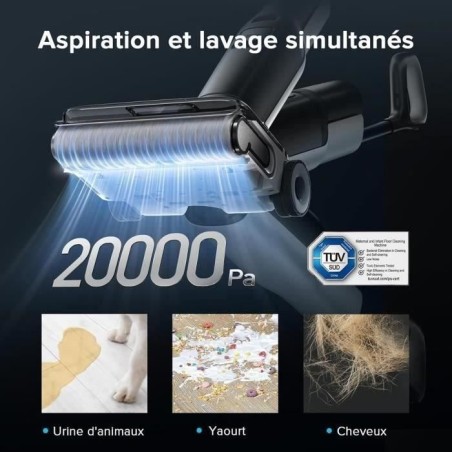 ROBOROCK F25 ACE - Aspirateur Laveur sans Fil - 20 000 Pa - Tout-en-Un pour sols durs - Zéro enchevetrement - Séchage Rapide a