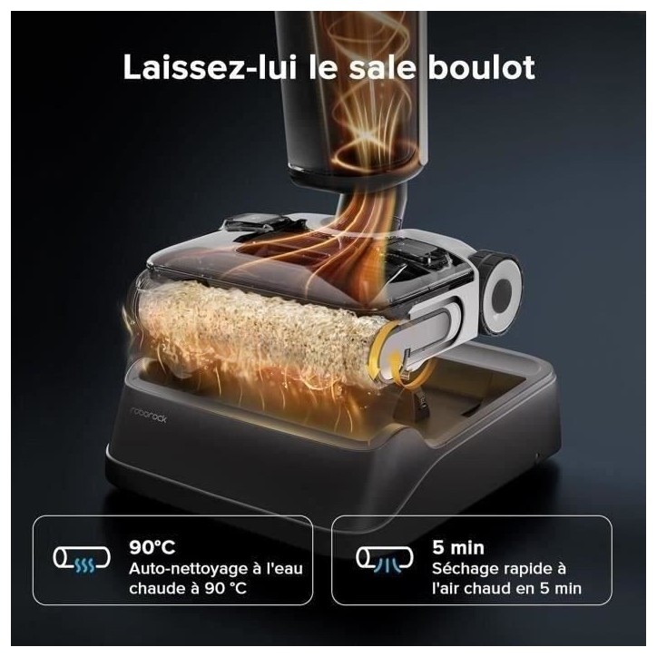 ROBOROCK F25 ACE - Aspirateur Laveur sans Fil - 20 000 Pa - Tout-en-Un pour sols durs - Zéro enchevetrement - Séchage Rapide a