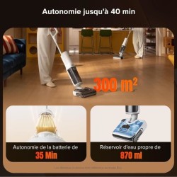 ROBOROCK F25 RT - Aspirateur Balai Laveur - 20000 Pa - Lavage a Chaud