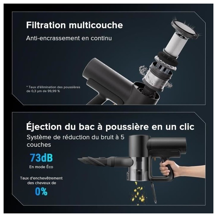ROBOROCK F25 ACE COMBO - Aspirateur Laveur sans Fil 5-en-1 - Puissance 20 kPa - Lavage a Chaud a 90 °C - Auto-Nettoyage Automat