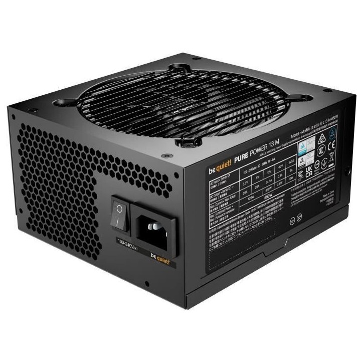 Alimentation PC - BE QUIET! - Pure Power 13 M - 650 W - BP025EU - Silencieuse et Efficace
