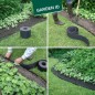 Bordure de jardin en caoutchouc recyclé - GARDEN ID Eco Border - 5 m H20 cm - Indestructible - Flexible, pose droite ou courbé