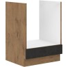 Meuble four ROCK - Mélaminé décor chene lancelot et gris matera - L