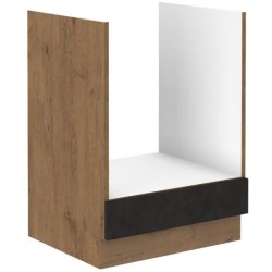 Meuble four ROCK - Mélaminé décor chene lancelot et gris matera - L