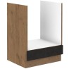 Meuble four ROCK - Mélaminé décor chene lancelot et gris matera - L