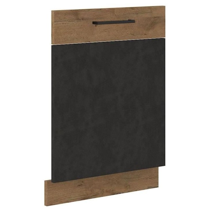 Porte habillage lave-vaisselle ROCK - Chene Lancelot et gris matera - 60 cm Porte habillage lave-vaisselle ROCK - Chene Lancelot et gris matera - 60 cm