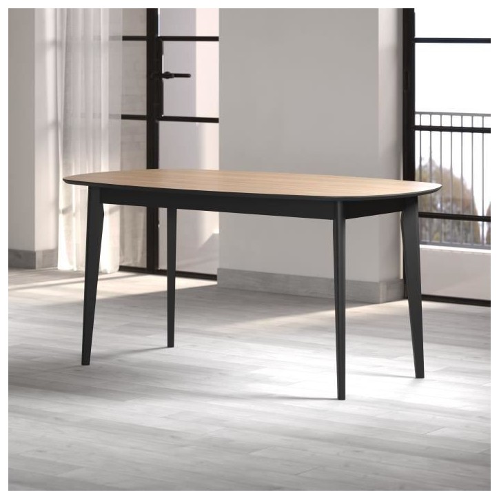 Table a manger - Ronin - Chene - Ovale - En MDF - Contemporain - 8 personnes - 160 x 77 x 90 cm - Trendteam Table a manger - Ronin - Chene - Ovale - En MDF - Contemporain - 8 personnes - 160 x 77 x 90 cm - Trendteam