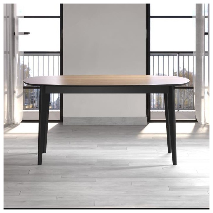 Table a manger - Ronin - Chene - Ovale - En MDF - Contemporain - 8 personnes - 160 x 77 x 90 cm - Trendteam Table a manger - Ronin - Chene - Ovale - En MDF - Contemporain - 8 personnes - 160 x 77 x 90 cm - Trendteam