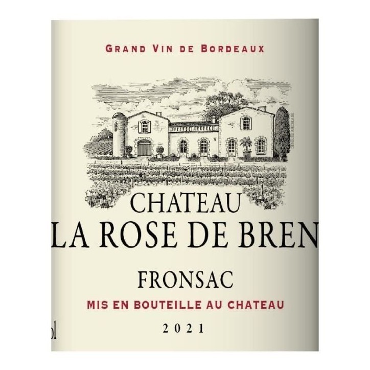 Château La Rose de Bren 2021 Fronsac - Vin rouge de Bordeaux