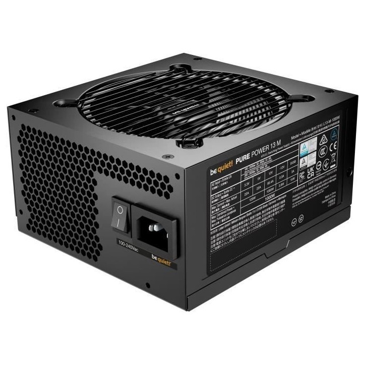 Alimentation PC - BE QUIET! - Pure Power 13 M - 1000 W - BP028EU - Silencieuse et Efficace Alimentation PC - BE QUIET! - Pure Power 13 M - 1000 W - BP028EU - Silencieuse et Efficace