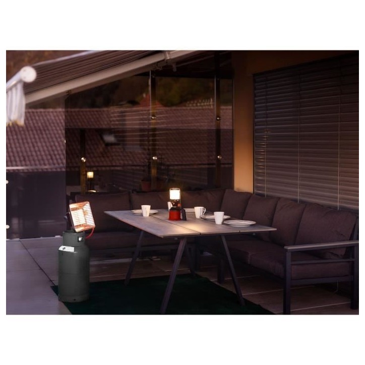 Chauffage infrarouge de chantier - ROTHENBERGER - 4200 W - Avec détendeur et flexible - Bas - Gris Chauffage infrarouge de chantier - ROTHENBERGER - 4200 W - Avec détendeur et flexible - Bas - Gris