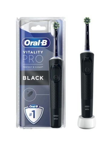Oral-B Vitality Pro Brosse a Dents Électrique Noire, 1 Brossette
