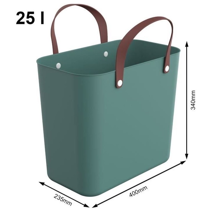 Cabas - Mpets - ALBULA 25L - Vert de gui - 100% Recyclable - 40 kg de charge Cabas - Mpets - ALBULA 25L - Vert de gui - 100% Recyclable - 40 kg de charge