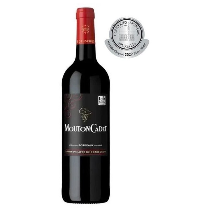 Mouton Cadet Baron Philippe de Rothschild Bordeaux - Vin rouge de Bordeaux 2023