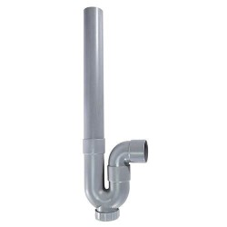 Siphon d'évacuation - ROUSEAU - Sortie horizontale - Ø40 mm - PVC gr