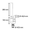 Siphon d'évacuation - ROUSEAU - Sortie horizontale - Ø40 mm - PVC gr