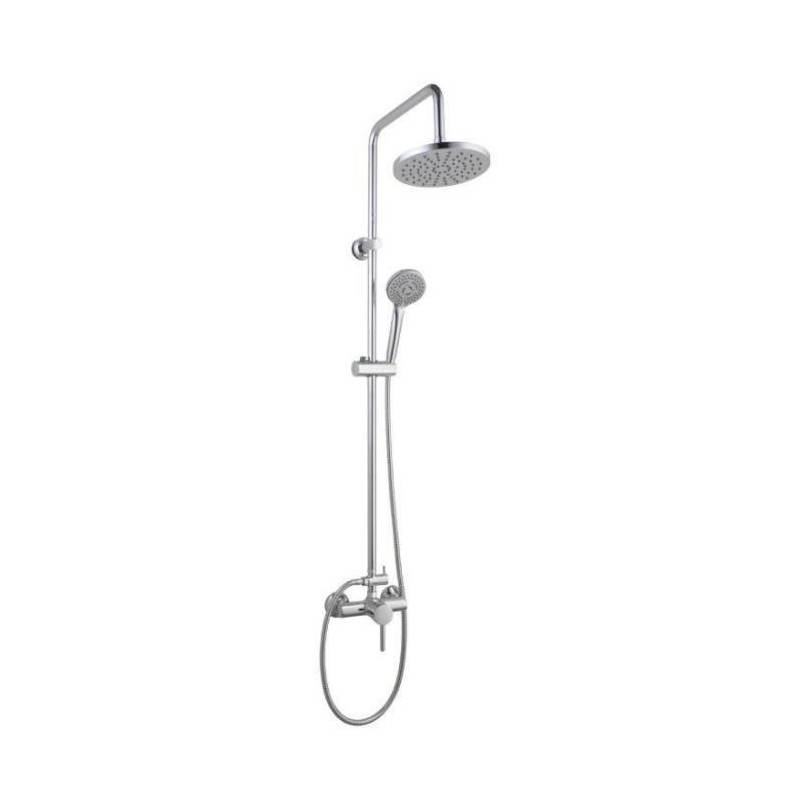 Colonne de douche ROUSSEAU Timaru avec mitigeur mécanique chrome - Te Colonne de douche ROUSSEAU Timaru avec mitigeur mécanique chrome - Te