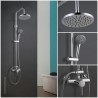 Colonne de douche ROUSSEAU Timaru avec mitigeur mécanique chrome - Te