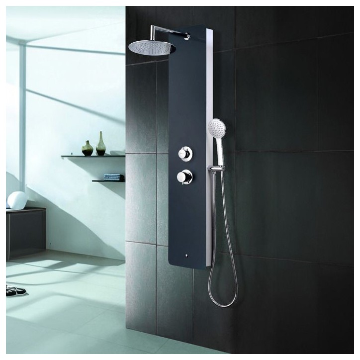 Edouard Rousseau - Colonne de douche avec robinetterie ERIS - Gris Anthracite Edouard Rousseau - Colonne de douche avec robinetterie ERIS - Gris Anthracite