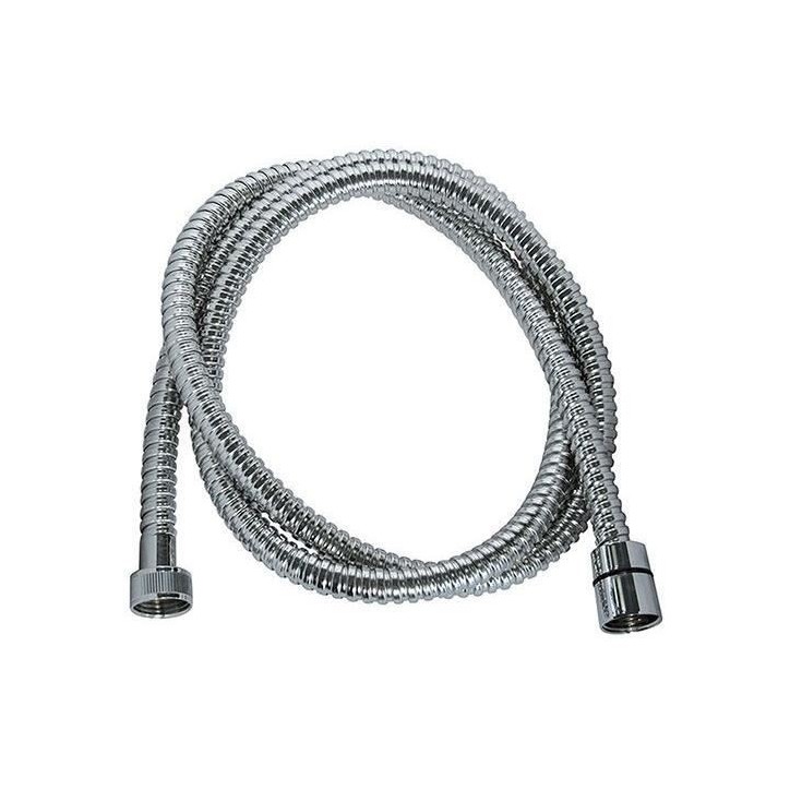 Flexible de douche - ROUSSEAU - Écrous métal - Sertis de sécurité - Longueur 2 m - Inox chromé simple agrafage Flexible de douche - ROUSSEAU - Écrous métal - Sertis de sécurité - Longueur 2 m - Inox chromé simple agrafage
