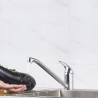 Mitigeur d'évier de cuisine - Chromé - Réduction du débit - Bec mo