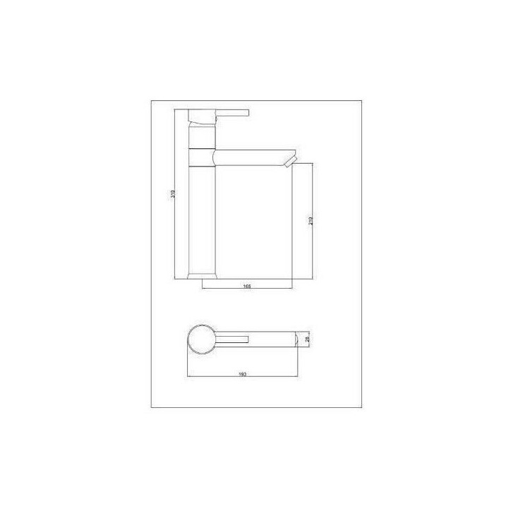 Mitigeur lavabo haut - ROUSSEAU - DOVER - Eco-stop - Chrome Mitigeur lavabo haut - ROUSSEAU - DOVER - Eco-stop - Chrome