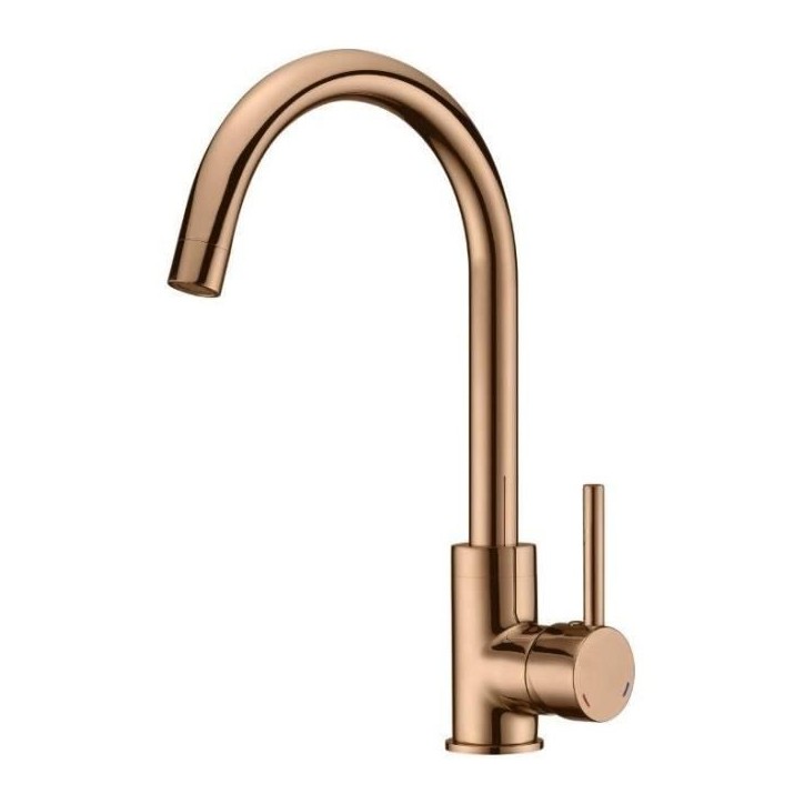 ROUSSEAU Robinet mitigeur de cuisine Køben - Sans douchette - Or rose ROUSSEAU Robinet mitigeur de cuisine Køben - Sans douchette - Or rose