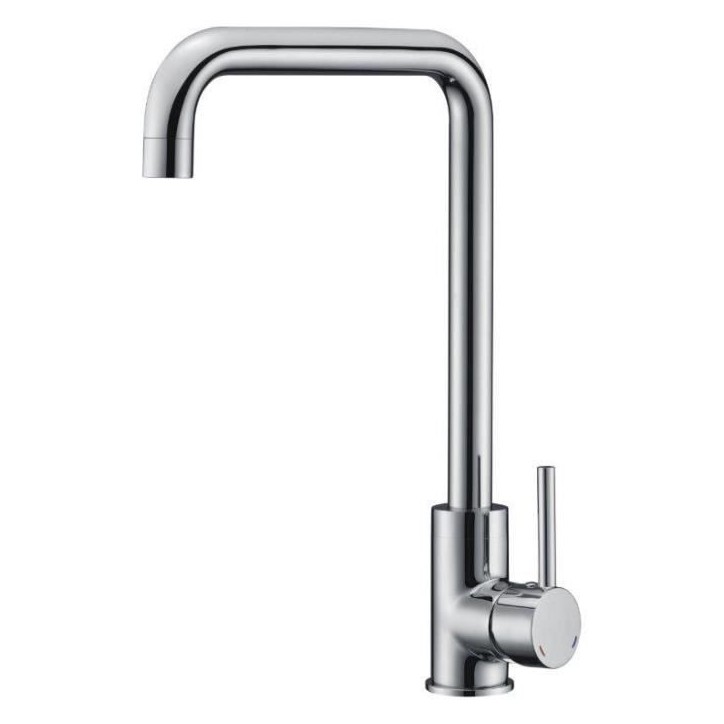 Mitigeur de cuisine Kiloo - ROUSSEAU - Sans douchette - Gris chromé - Style moderne - Économie d'eau Mitigeur de cuisine Kiloo - ROUSSEAU - Sans douchette - Gris chromé - Style moderne - Économie d'eau