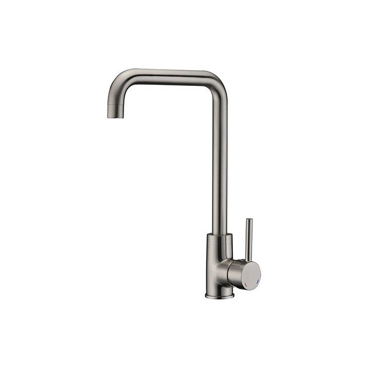 ROUSSEAU Robinet mitigeur de cuisine Kiloo - Sans douchette - Gris inox ROUSSEAU Robinet mitigeur de cuisine Kiloo - Sans douchette - Gris inox