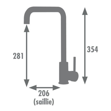 Edouard Rousseau -Mitigeur Evier KILOO - Graphite Mat (PVD)