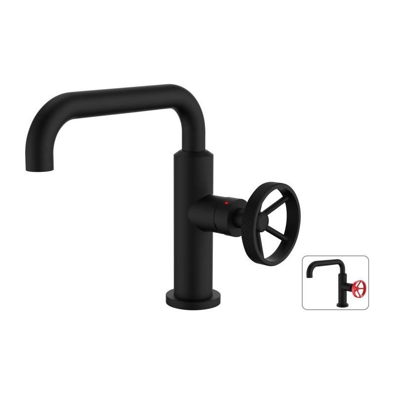 Mitigeur lavabo industriel ROUSSEAU - Bec mobile - Noir Mitigeur lavabo industriel ROUSSEAU - Bec mobile - Noir