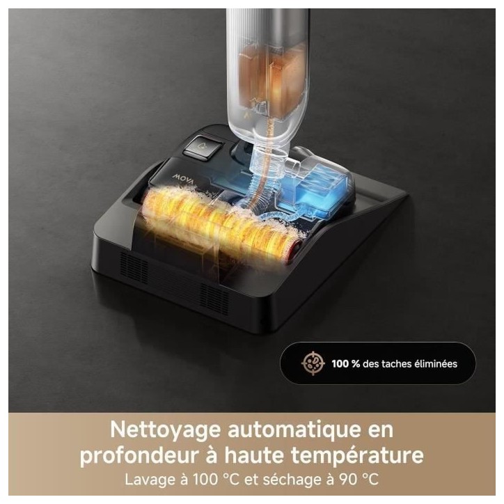 Aspirateur Balai Laveur - MOVA X4 PLUS - Anti-enchevetrement - Nettoyage Auto 100 °C - Aspiration 20 kPa Aspirateur Balai Laveur - MOVA X4 PLUS - Anti-enchevetrement - Nettoyage Auto 100 °C - Aspiration 20 kPa