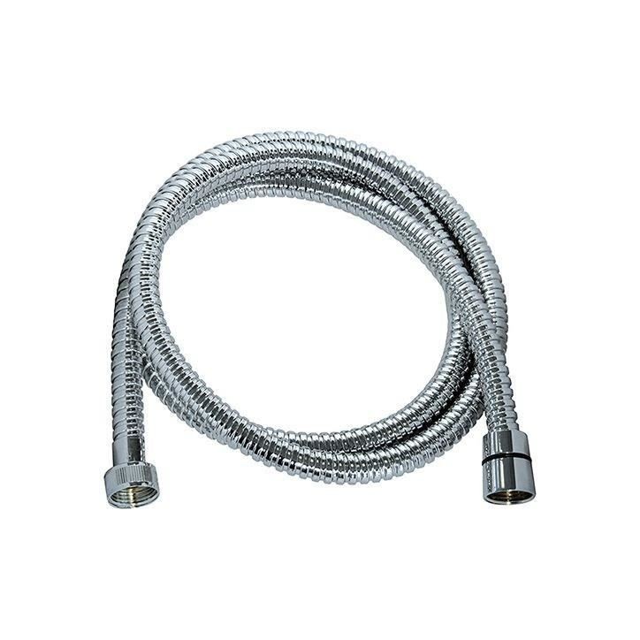 Flexible de douche - ROUSSEAU - Écrous métal anti-torsion - Pression 1 bar - Longueur 1m75 - Inox chromé double agrafage Flexible de douche - ROUSSEAU - Écrous métal anti-torsion - Pression 1 bar - Longueur 1m75 - Inox chromé double agrafage