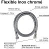 Flexible de douche - ROUSSEAU - Écrou métal anti-torsion - Sertis de