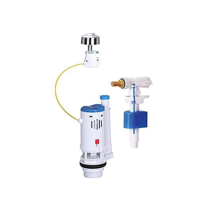 Kit mécanisme WC avec robinet flotteur latéral - ROUSSEAU - 3/6L - Certifié NF Kit mécanisme WC avec robinet flotteur latéral - ROUSSEAU - 3/6L - Certifié NF