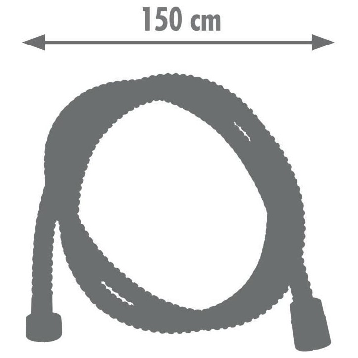 Flexible de douche - ROUSSEAU - Raccord universel - Format compact - Écrous métal - Longueur 1m50 - Inox chromé simple agrafa Flexible de douche - ROUSSEAU - Raccord universel - Format compact - Écrous métal - Longueur 1m50 - Inox chromé simple agrafa