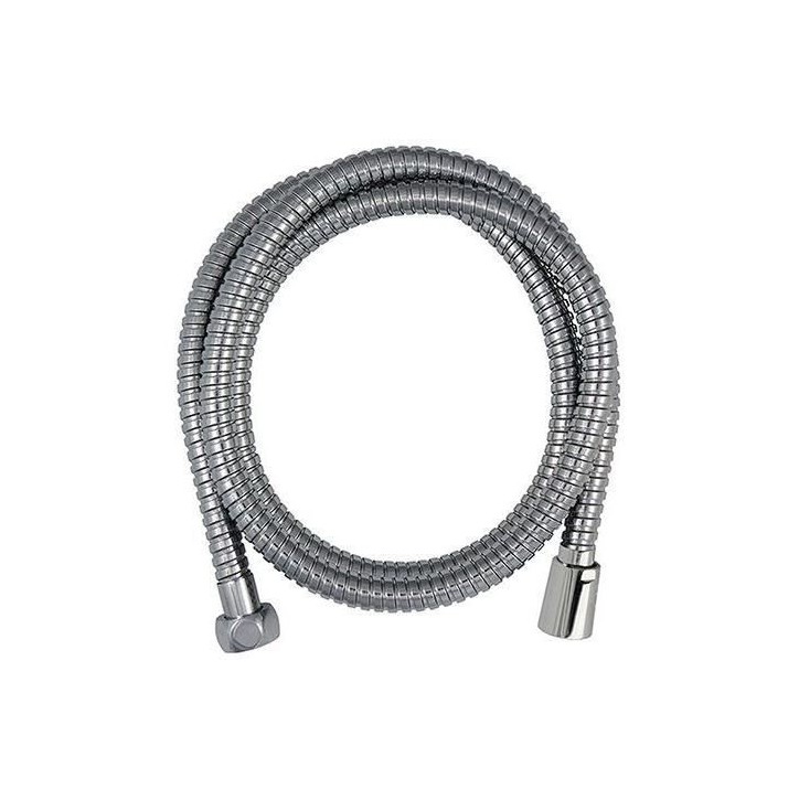 Flexible de douche - ROUSSEAU - Écrous métal anti-torsion - Réduction du débit - Longueur 2 m - Inox chromé double agrafage Flexible de douche - ROUSSEAU - Écrous métal anti-torsion - Réduction du débit - Longueur 2 m - Inox chromé double agrafage