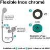 Flexible de douche - ROUSSEAU - Écrous métal anti-torsion - Réducti