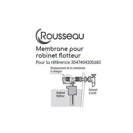 Membrane pour robinet flotteur silencieux - ROUSSEAU - Cetifié NF