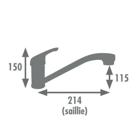 Mitigeur de cuisine - EDOUARD ROUSSEAU - SUN NF - Chromé