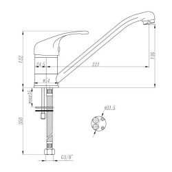 Edouard Rousseau -Mitigeur Evier RAVEA - Fabrication Française - Cert