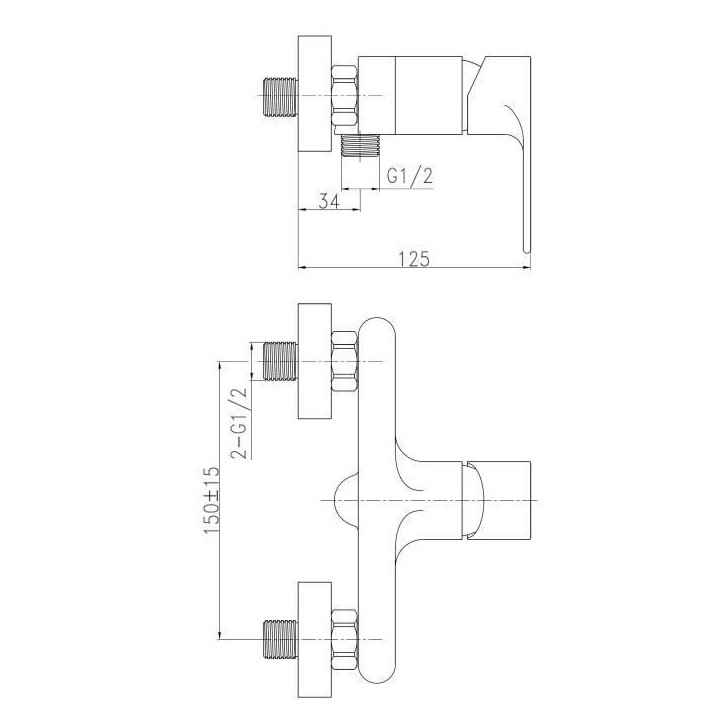 Mitigeur de douche Nordé ROUSSEAU - Style moderne - Cartouche céramique Ø 35 mm - Garantie 5 ans Mitigeur de douche Nordé ROUSSEAU - Style moderne - Cartouche céramique Ø 35 mm - Garantie 5 ans