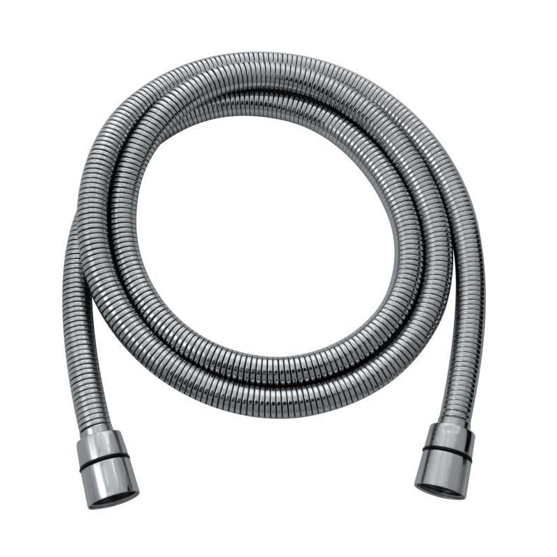 Flexible de douche - ROUSSEAU - double agrafage en inox chromé - exte Flexible de douche - ROUSSEAU - double agrafage en inox chromé - exte