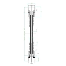 Flexible de douche - ROUSSEAU - double agrafage en inox chromé - exte